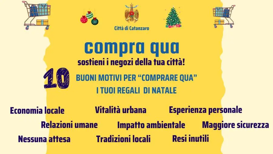 images “Compra Qua”: il Comune di Catanzaro sostiene il commercio locale per il Natale 2024 