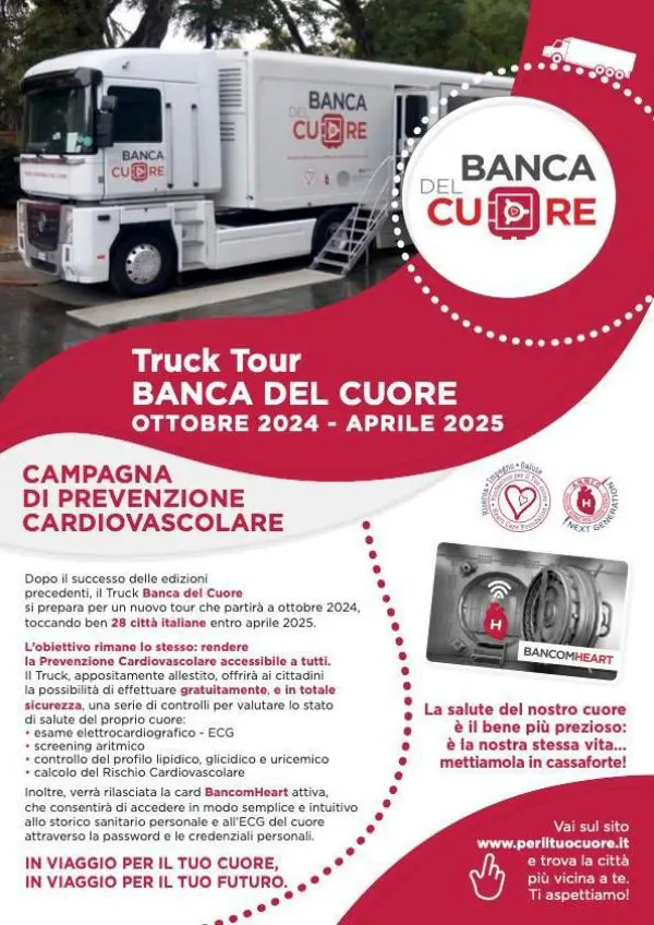 "Truck tour-Banca del cuore", in Calabria torna la prevenzione cardiovascolare gratuita images "Truck tour-Banca del cuore", in Calabria torna la prevenzione cardiovascolare gratuita