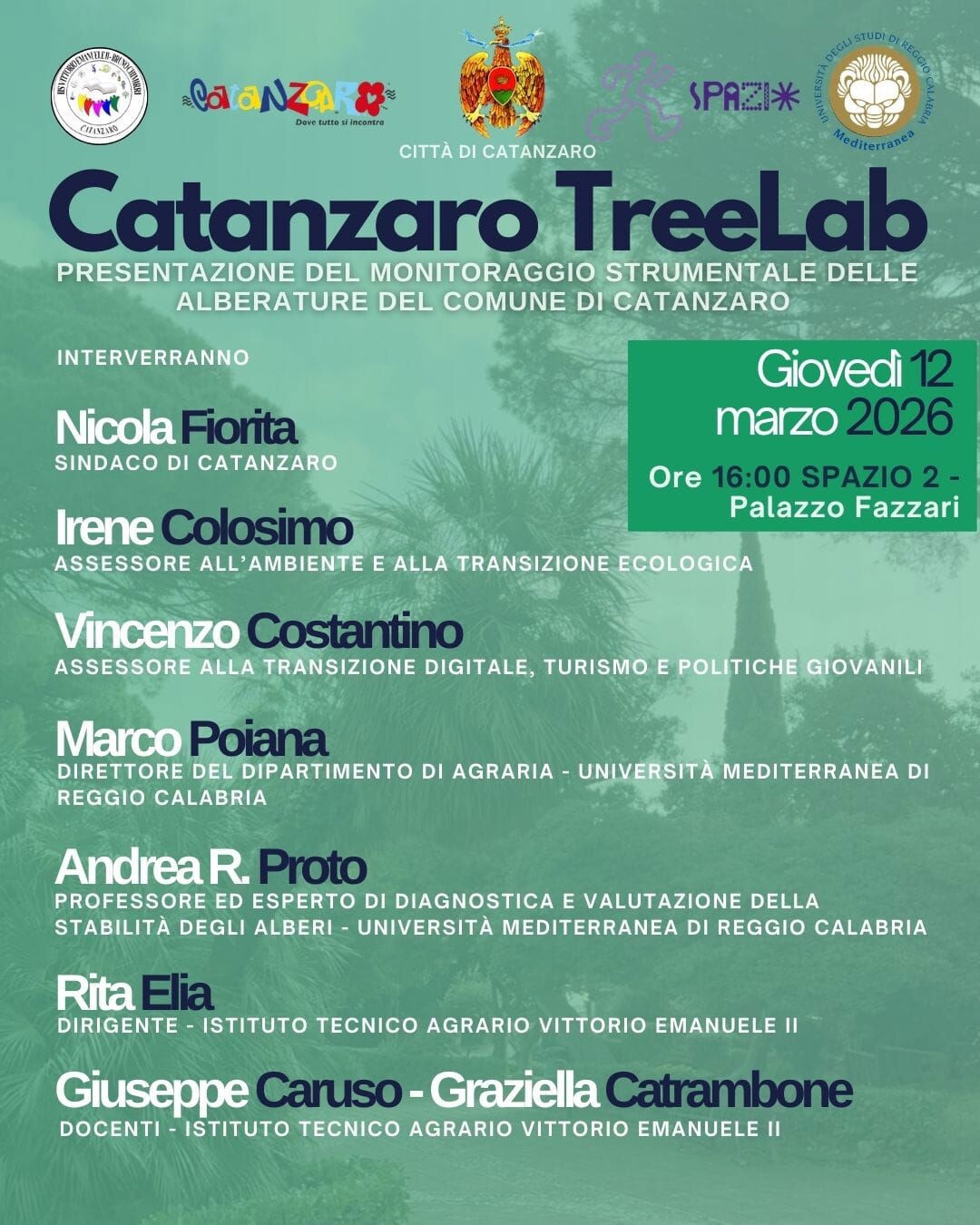 images Catanzaro lancia il Progetto Tree Lab: siglato un accordo tra Assessorato all’Ambiente, Università Mediterranea ed Istituto Agrario