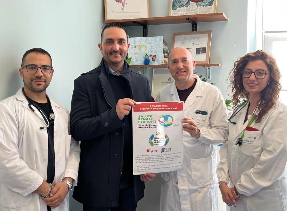 Giornata mondiale del rene: UNARMA promuove la campagna di prevenzione all’ospedale di Crotone 