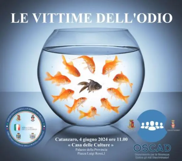 images "Le vittime dell’odio", a Catanzaro il convegno organizzato dall’Osservatorio per la Sicurezza contro gli Atti Discriminatori