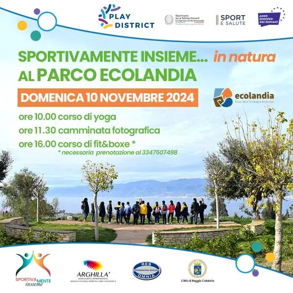 Reggio ospita “Sportivamente Insieme… in natura” al Parco Ecolandia images Reggio ospita “Sportivamente Insieme… in natura” al Parco Ecolandia