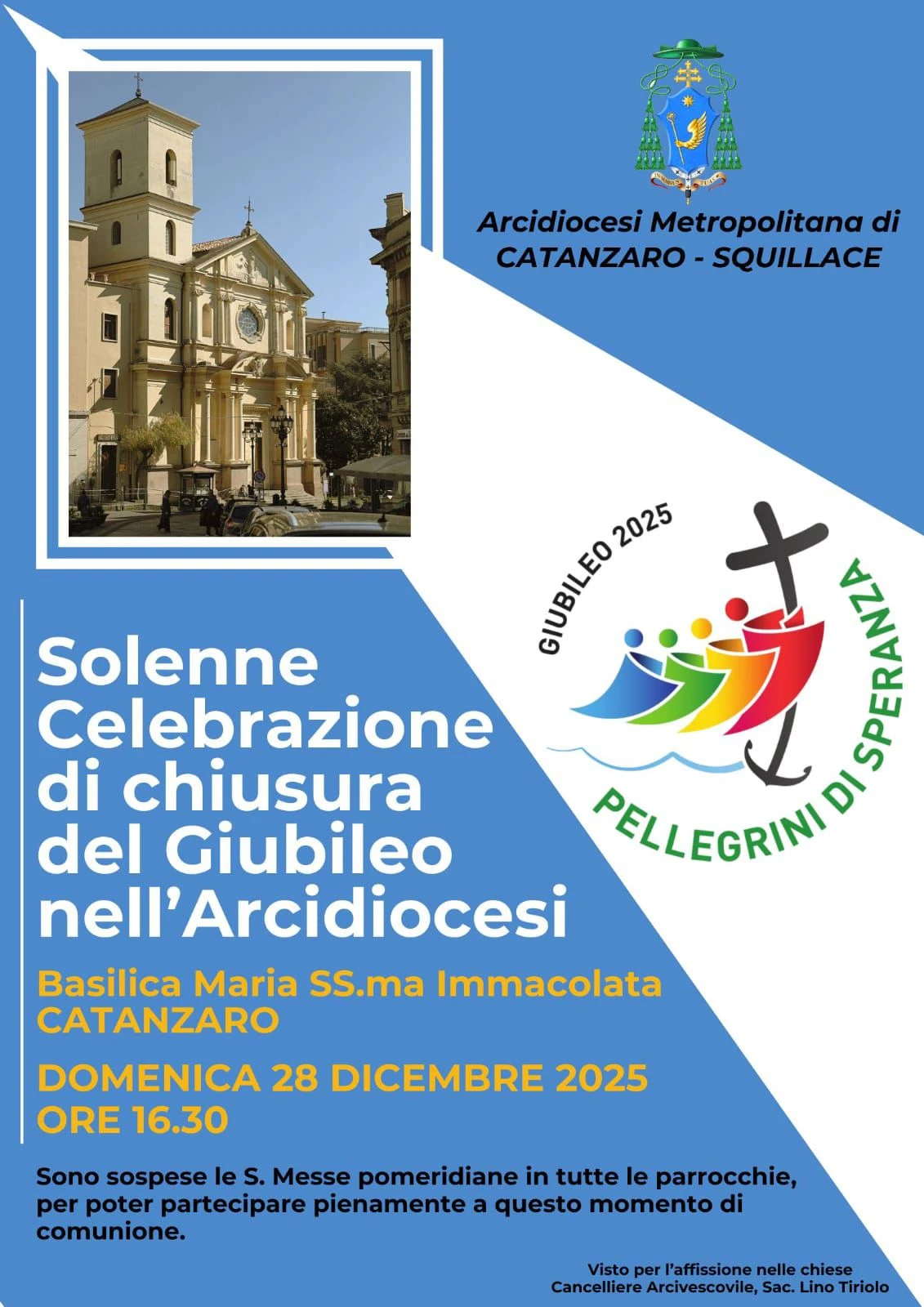 Solenne celebrazione di chiusura del Giubileo nell’Arcidiocesi di Catanzaro-Squillace nella Basilica dell'Immacolata