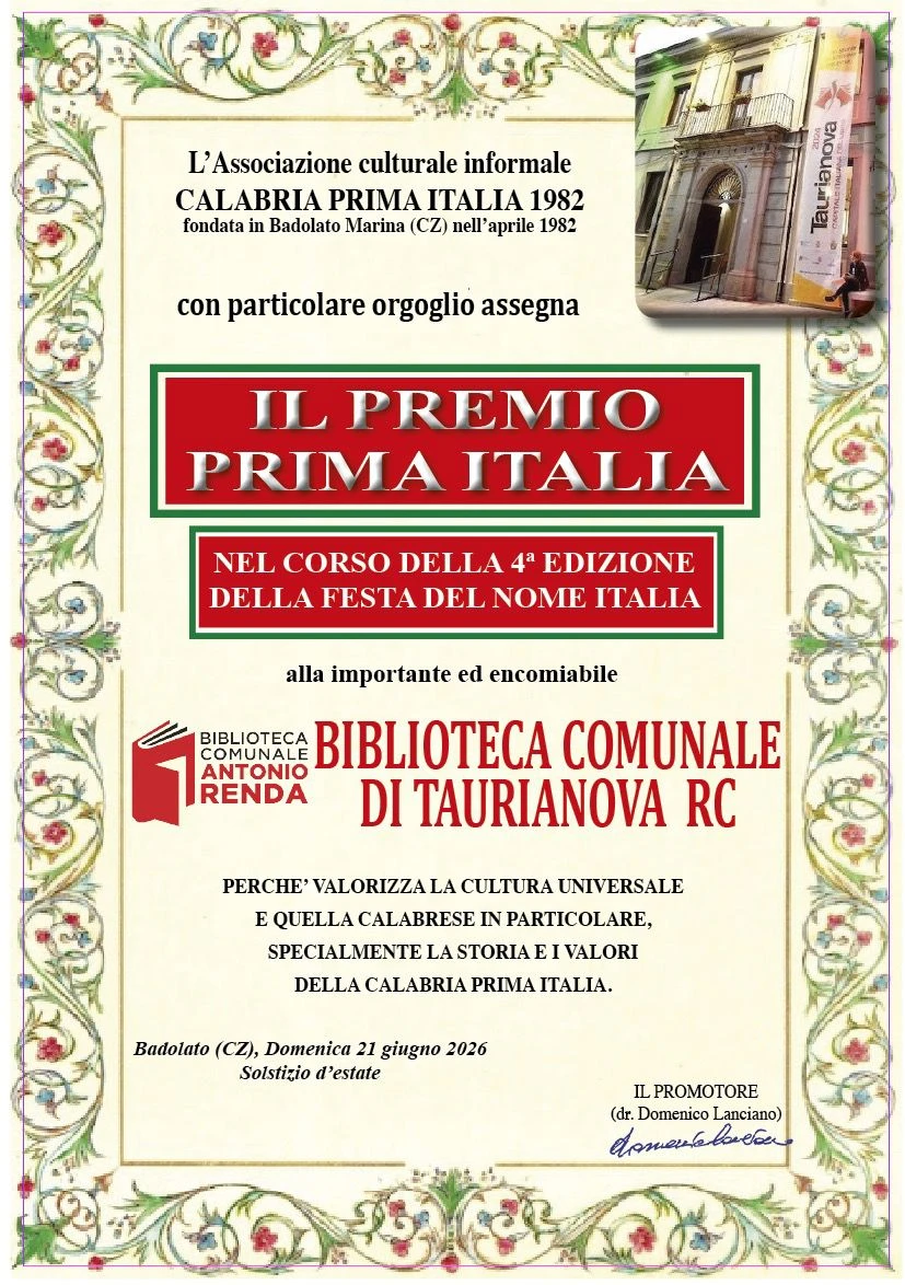 cf39f992-8633-42a1-93de-53d7789695e0_pergamena-premio-prima-italia-2026-a-biblioeca-comunale-di-taurianova-rc.webp