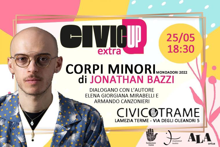images Lamezia Terme: a "Civico Trame" ospite lo scrittore finalista al premio Strega 2020  Jonathan Bazzi