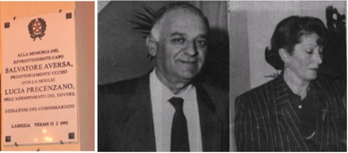 images Lamezia Terme, la Polizia di Stato commemora il sovrintendente Capo Salvatore Aversa e la moglie Lucia Precenzano (FOTO)