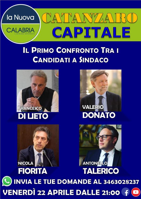images Confronto televisivo fra i candidati a sindaco di Catanzaro stasera alle 21 su La Nuova Calabria 