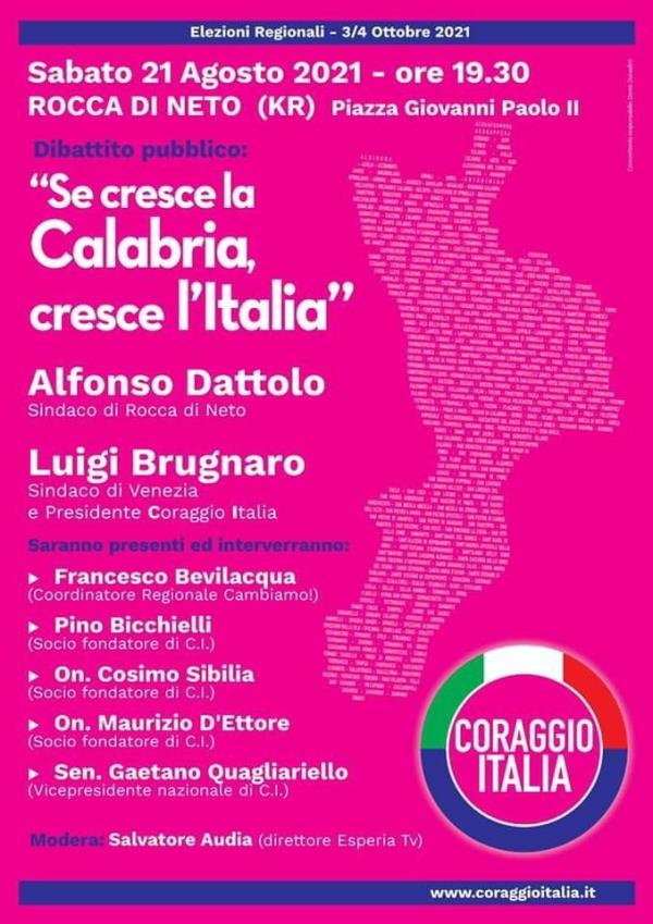 Regionali. Domani atteso Brugnaro (Coraggio Italia) a Soverato images Regionali. Domani atteso Brugnaro (Coraggio Italia) a Soverato