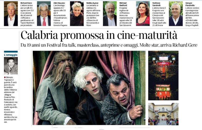 “Calabria promossa in cine-maturità”, l'omaggio del Corriere grazie al Mgff images “Calabria promossa in cine-maturità”, l'omaggio del Corriere grazie al Mgff
