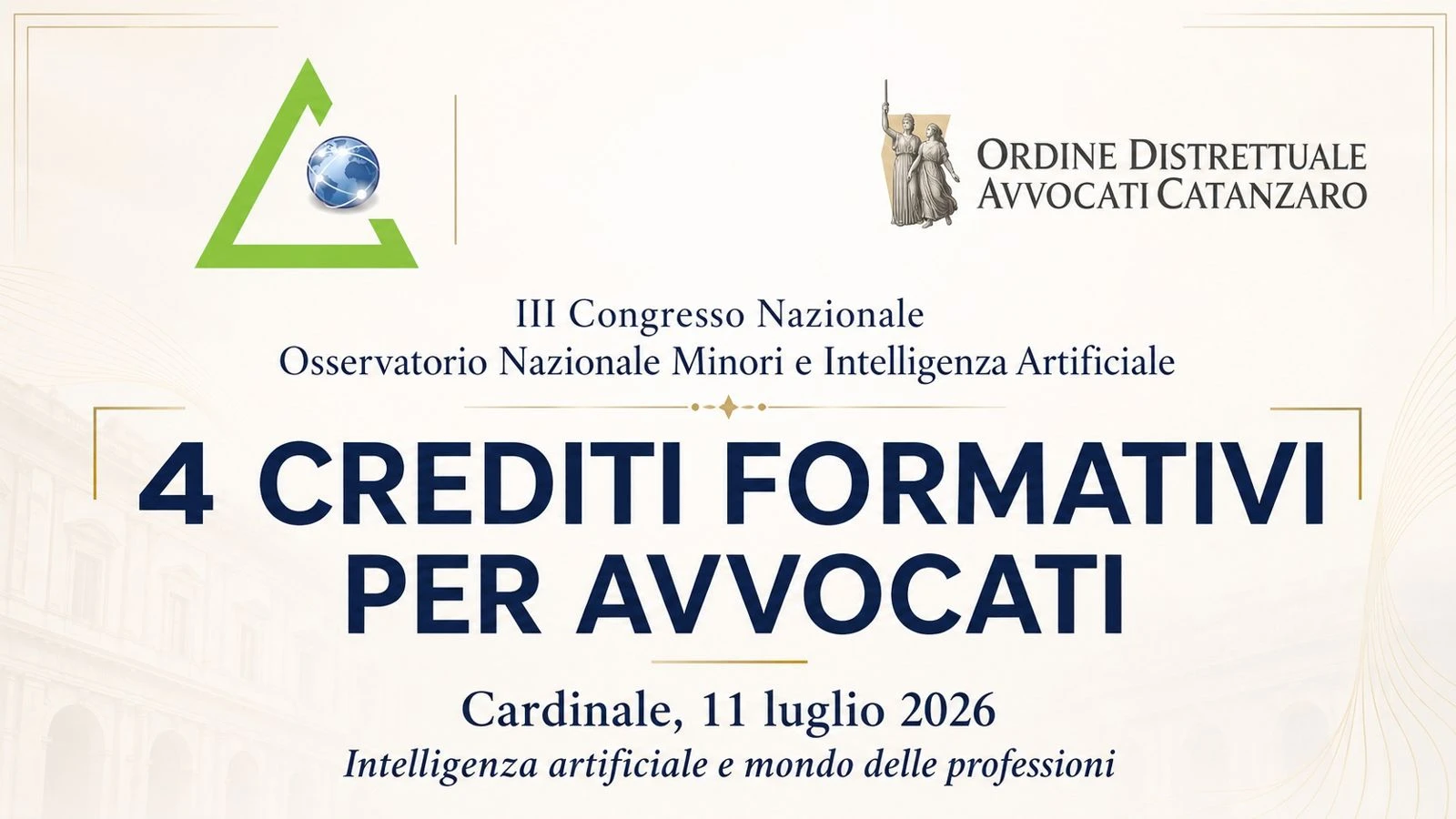 Intelligenza artificiale e professioni: quattro crediti formativi per avvocati a Cardinale