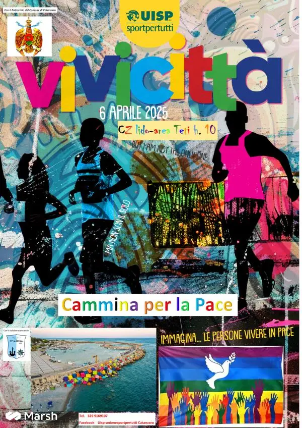 Catanzaro, “Vivicittà-Cammina per la Pace”: il 6 aprile appuntamento all'Area Teti images Catanzaro, “Vivicittà-Cammina per la Pace”: il 6 aprile appuntamento all'Area Teti