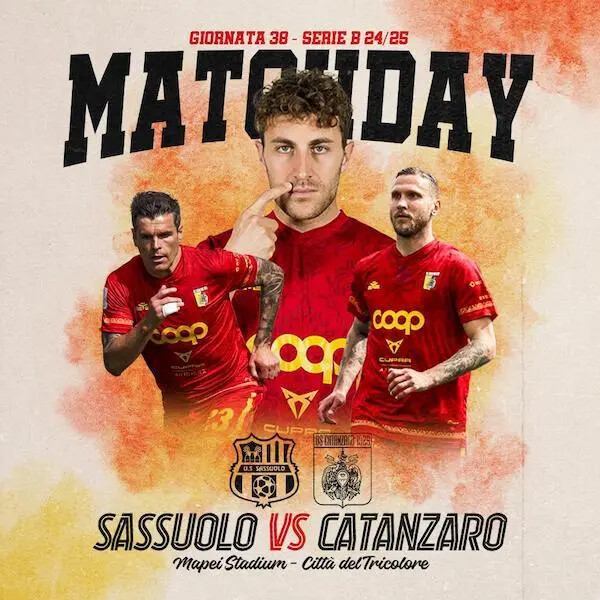 images Serie B, Sassuolo e Catanzaro in campo alle 20.30: le probabili formazioni