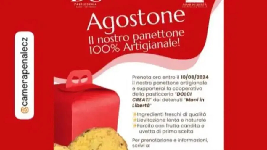 images Catanzaro, ecco "Agostone”: il panettone d’agosto realizzato dai detenuti 