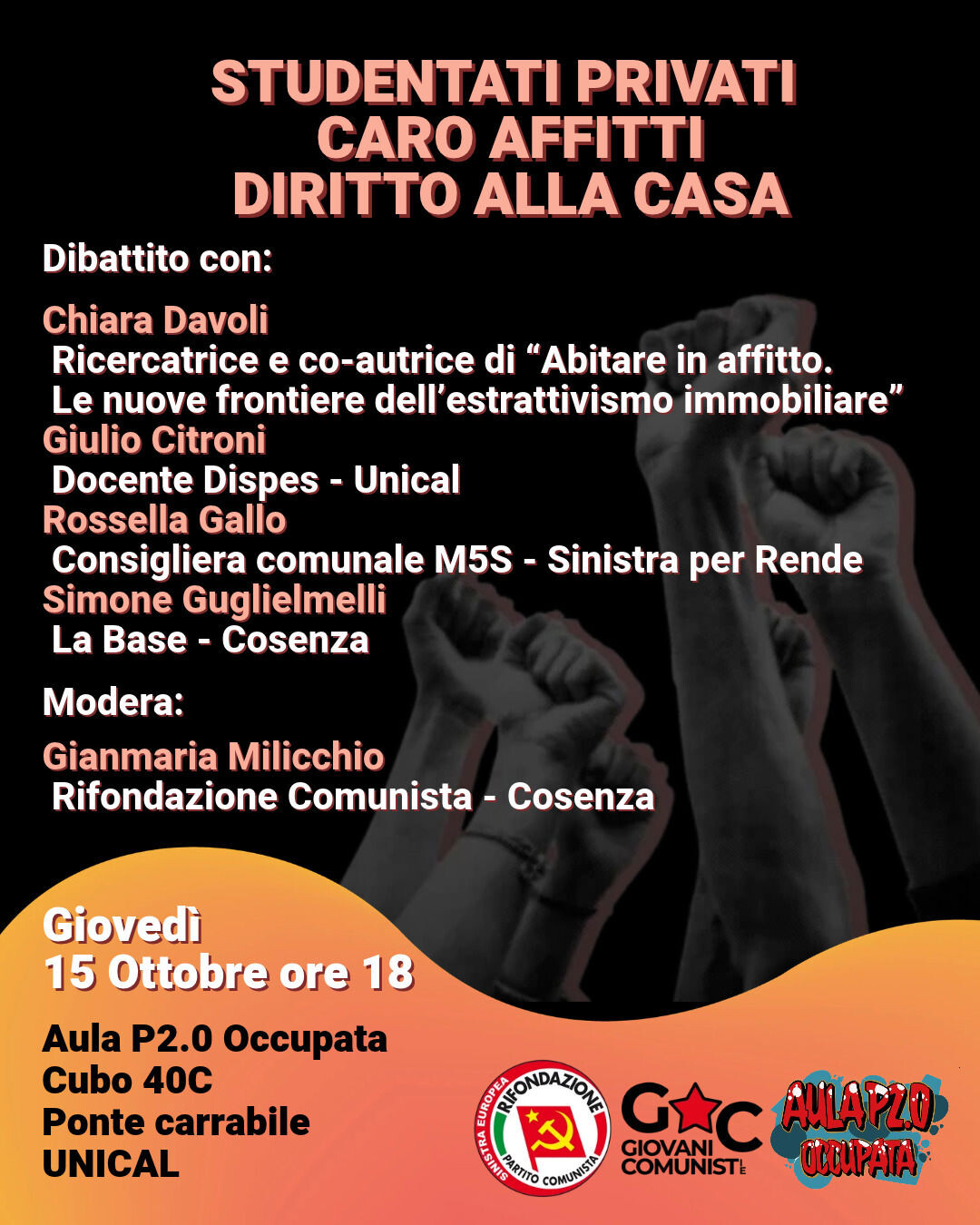 images Casa e caro affitti, all’Unical il confronto di Rifondazione Comunista su diritto all’abitare e studentati privati