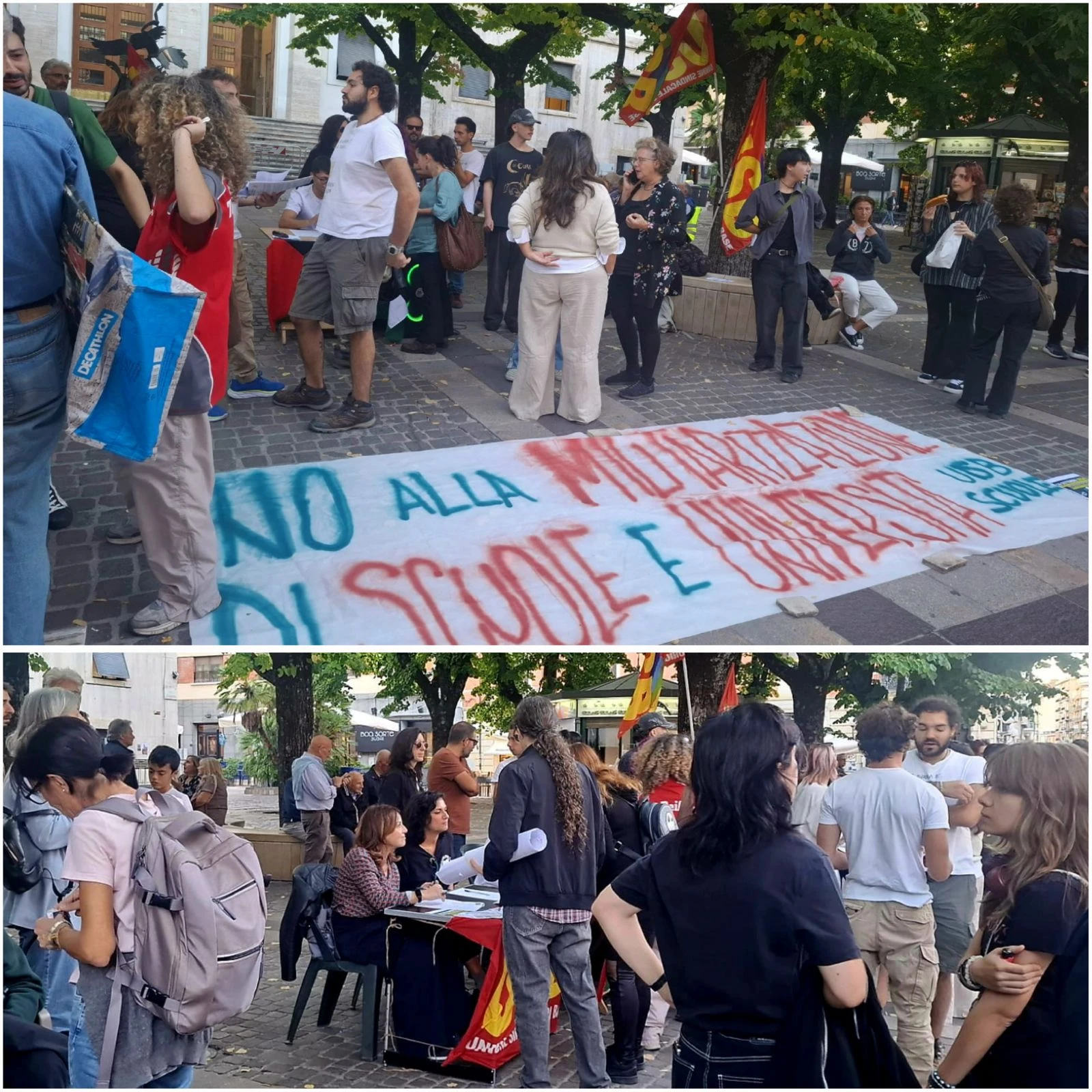 “No alla militarizzazione di scuole e università”, a Cosenza il  sit-in di USB Scuola