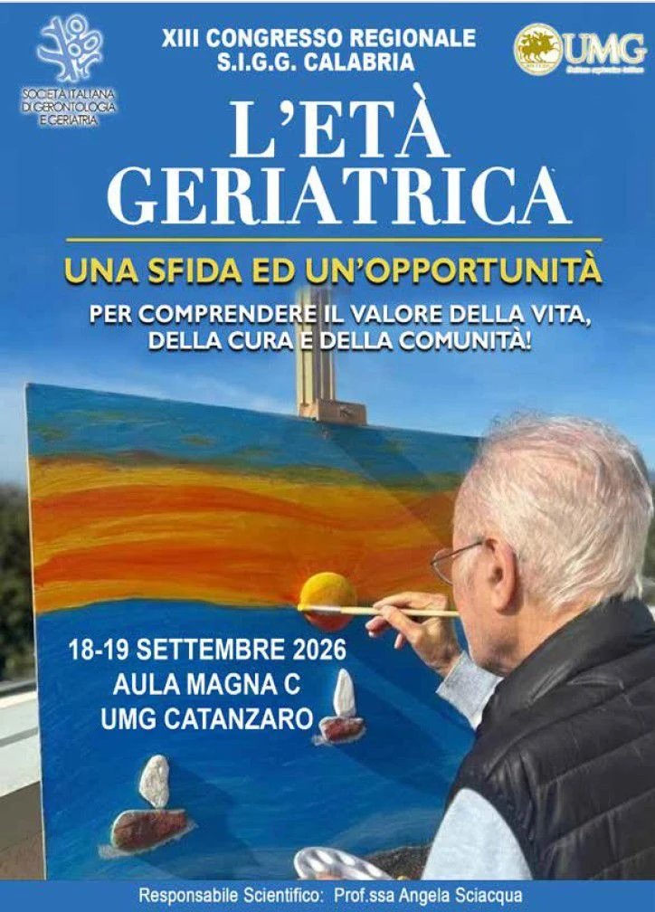  Anziani e nuovi percorsi di cura, domani all’UMG il congresso regionale SIGG