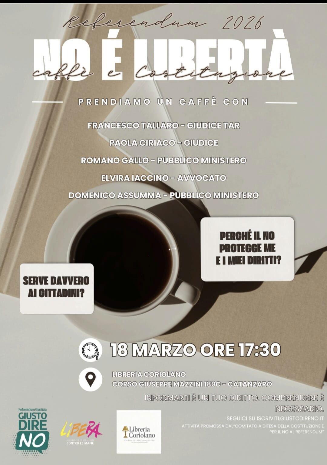 images Referendum Giustizia, incontro a più voci alla Liberia Coriolano