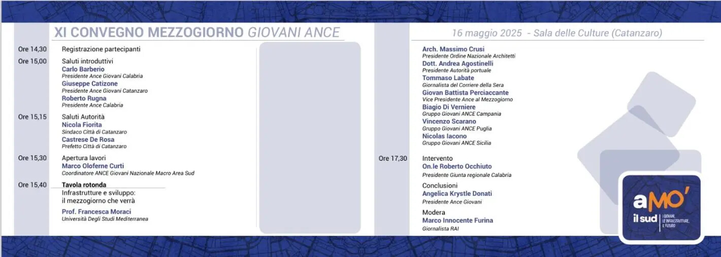 images Il Mezzogiorno, le infrastrutture, il futuro al centro dell’XI Convegno dei Giovani ANCE a Catanzaro
