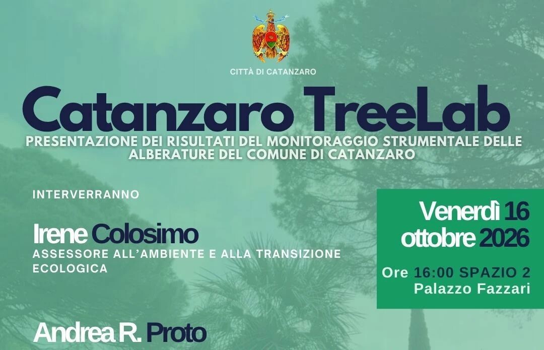 images Catanzaro TreeLab, venerdì la presentazione dei risultati del monitoraggio delle alberature cittadine