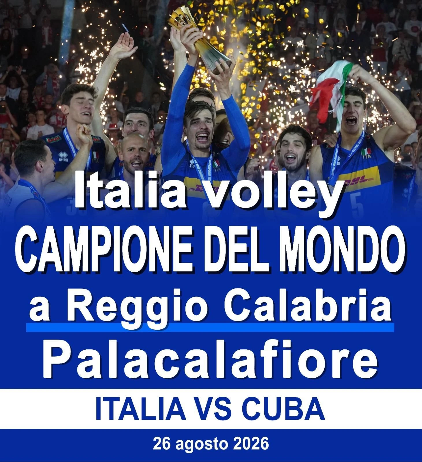 Reggio Calabria ospiterà l’ItalVolley Maschile Campione del Mondo
