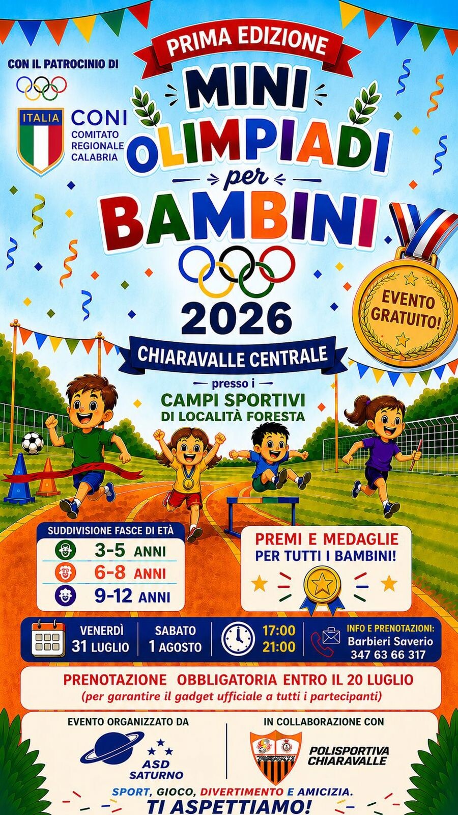 Chiaravalle, Mini Olimpiadi: Barbieri annuncia il patrocinio Coni images Chiaravalle, Mini Olimpiadi: Barbieri annuncia il patrocinio Coni
