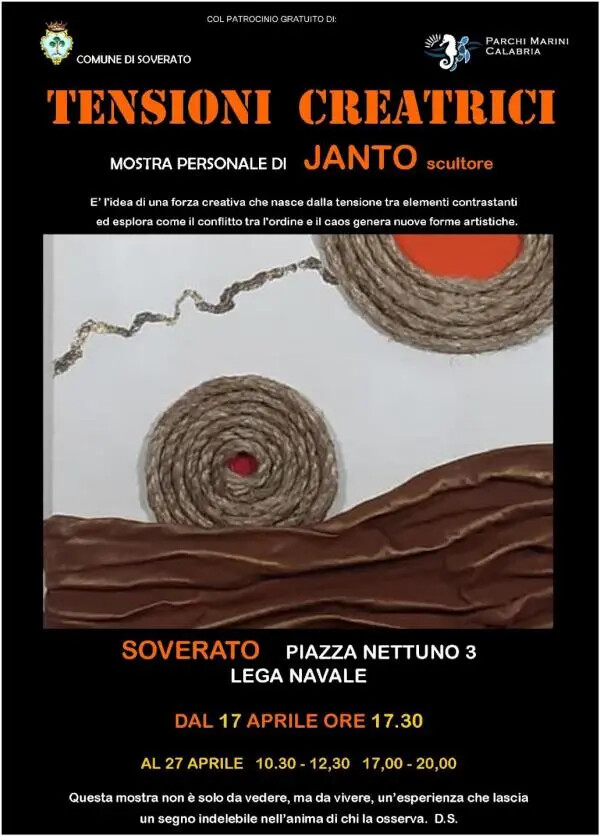 images A Soverato c’è ‘Tensioni Creatrici’: dal 17 aprile la personale di Janto
