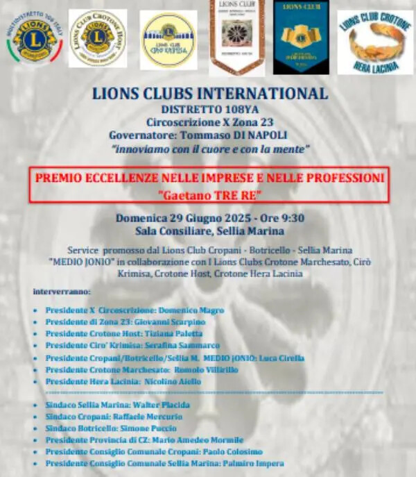 images A Sellia Maria il Premio delle eccellenze nelle imprese e nelle professioni “Gaetano Tre Re”  