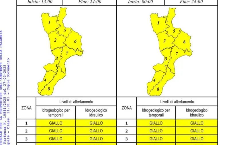 images L'allerta meteo diventa gialla a Catanzaro: domani riaprono le scuole  