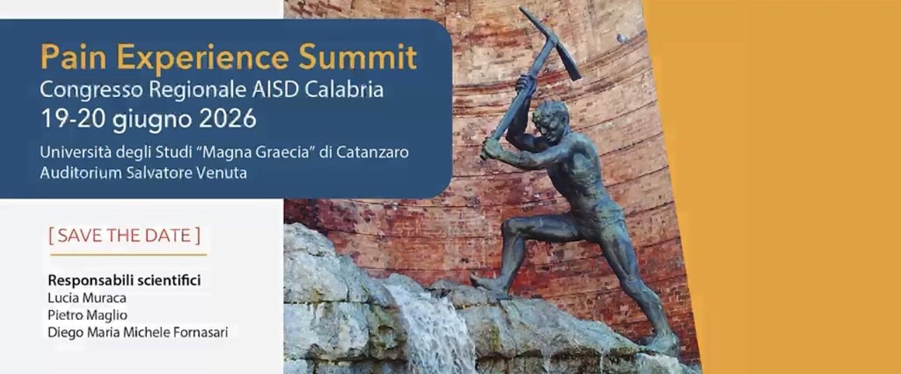 images Catanzaro capitale della terapia del dolore: il 19 e 20 giugno il Pain Experience Summit - Congresso AISD Calabria 
