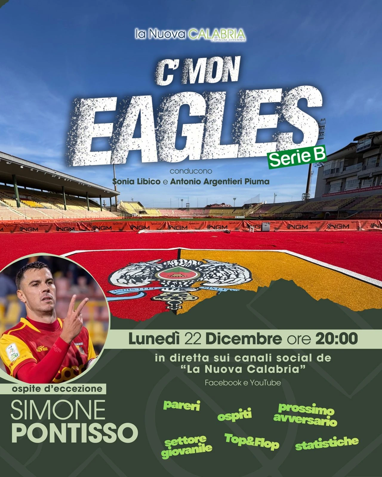 Diretta post Bari-Catanzaro: ospite Simone Pontisso e Severino (club Massimo Palanca a Bologna)