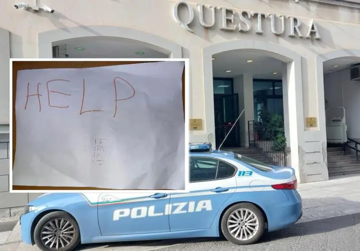 images Maltrattamenti nel Reggino, bambine salvano la mamma attirando gli agenti con un cartello