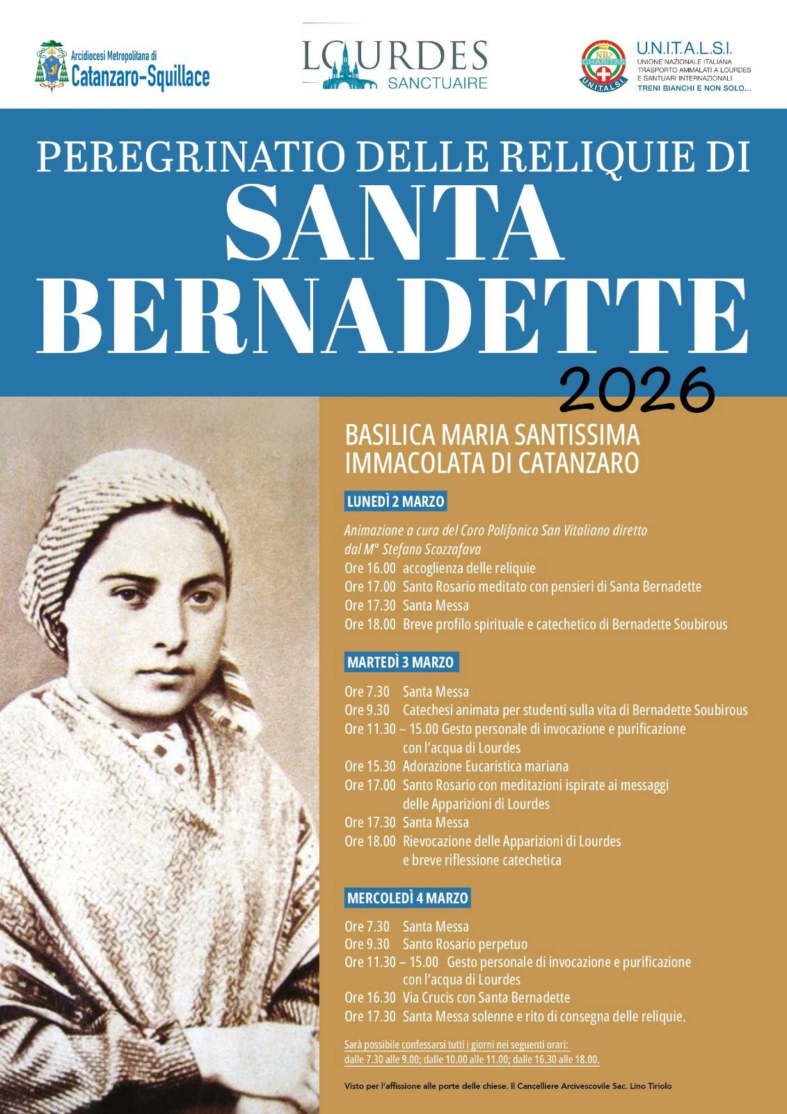 Catanzaro, le reliquie di Santa Bernadette arrivano alla Basilica dell'Immacolata  