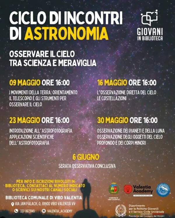 images Vibo Valentia, partito il ciclo di incontri di astronomia “Osservare il cielo tra scienza e meraviglia”