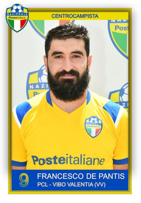 images Poste italiane, il centrocampista portalettere vibonese De Pantis farà parte della nuova nazionale di calcio di mister di Livio