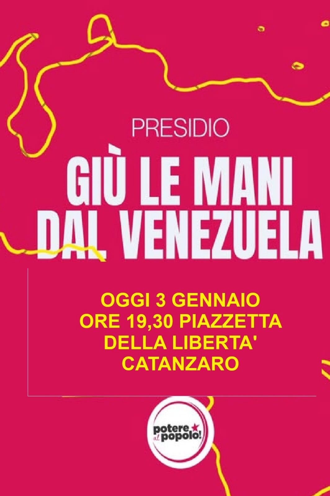 images Sit in di Potere al Popolo Catanzaro a sostegno del Venezuela 