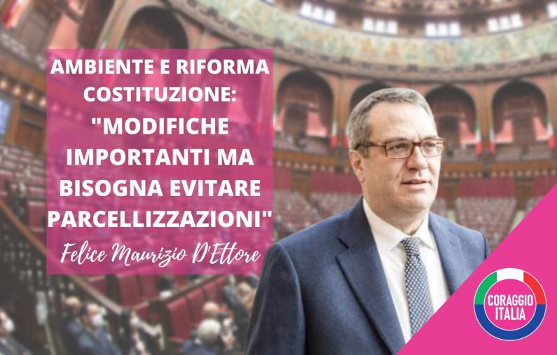 images Ambiente e riforma costituzione, D’Ettore (CI): "Modifiche importanti ma bisogna evitare parcellizzazioni"