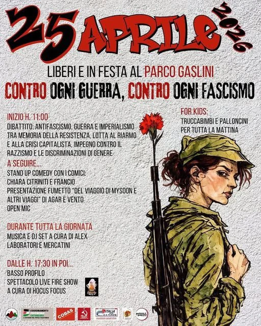 Contro ogni guerra: il 25 aprile "Liberi e in festa" al Parco Gaslini di Catanzaro 