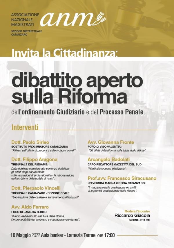 Riforma del Csm, lunedì sciopero dei magistrati anche a Catanzaro: organizzato un dibattito all'aula bunker images Riforma del Csm, lunedì sciopero dei magistrati anche a Catanzaro: organizzato un dibattito all'aula bunker