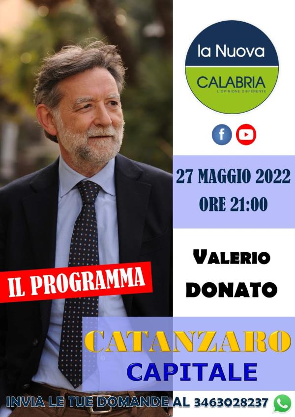 Catanzaro Capitale, i candidati a sindaco illustrano i programmi: stasera ospite Valerio Donato images Catanzaro Capitale, i candidati a sindaco illustrano i programmi: stasera ospite Valerio Donato