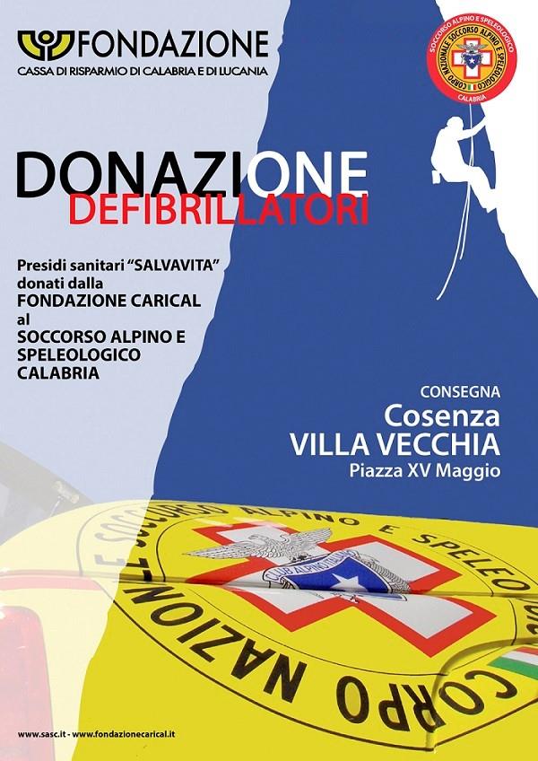 images La Fondazione CARICAL donerà 10 defibrillatori al Soccorso Alpino e Speleologico Calabria