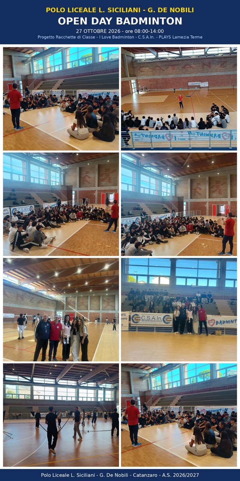 Al Polo Liceale "Siciliani - De Nobili" di Catanzaro lo sport protagonista con l’Open Day di Badminton images Al Polo Liceale "Siciliani - De Nobili" di Catanzaro lo sport protagonista con l’Open Day di Badminton
