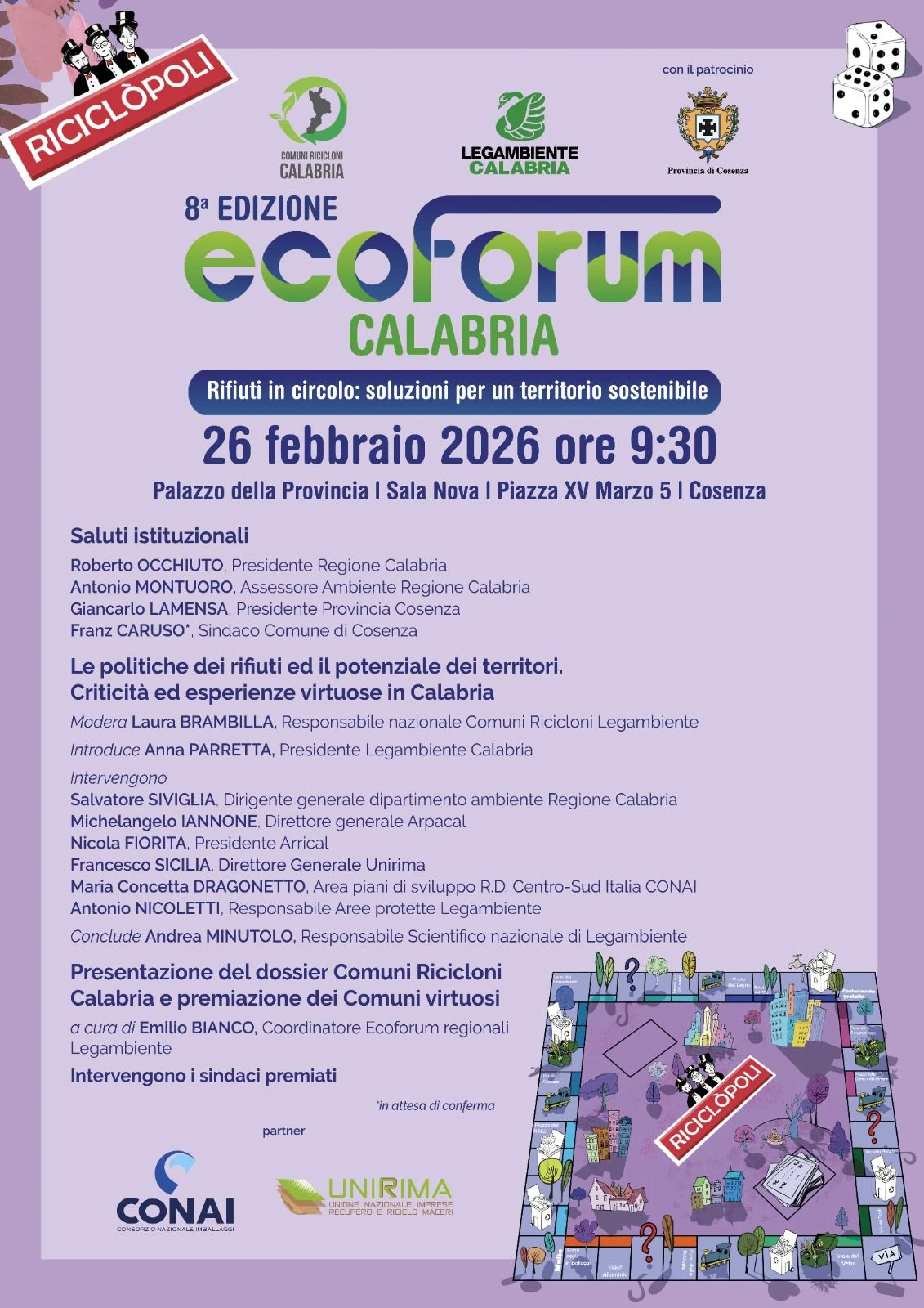 Domani a Cosenza la presentazione dell'Ecoforum di Legambiente 