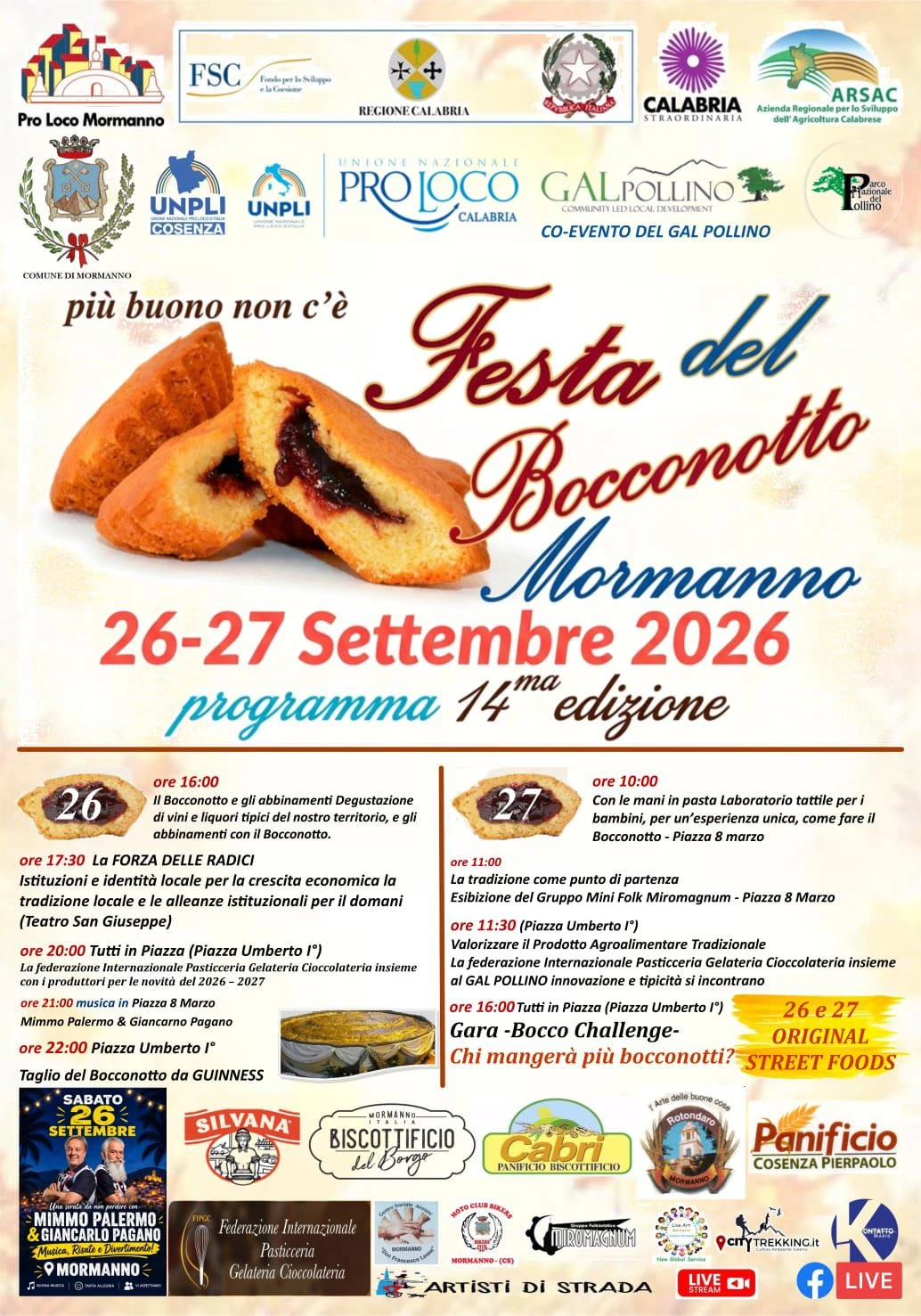 Mormanno, il 26 e 27 settembre torna la Festa del Bocconotto