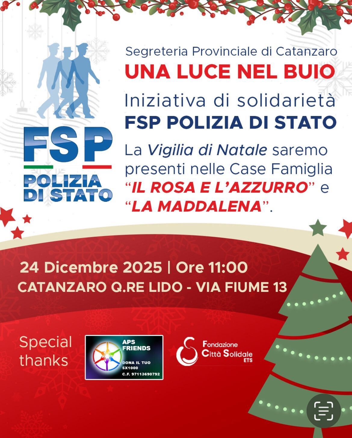 images Catanzaro, l’Fsp Polizia porta il cuore ai bambini più fragili: Vigilia di Natale nelle case famiglia