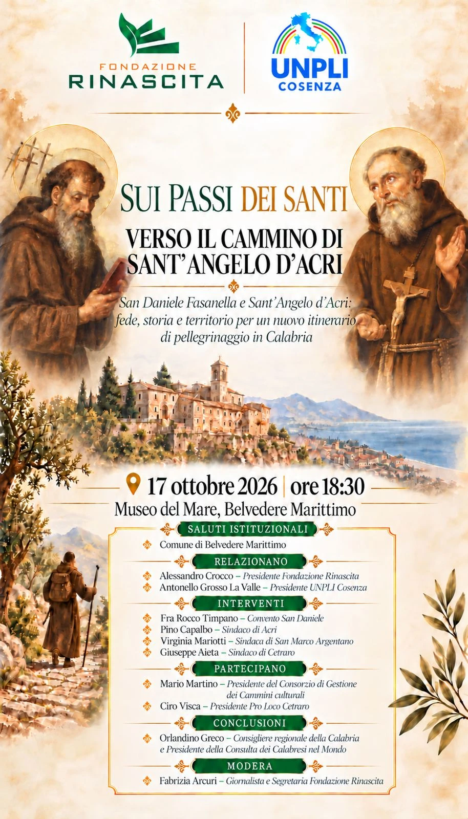 Sui passi dei Santi: a Belvedere Marittimo il progetto per il Cammino di Sant’Angelo d’Acri