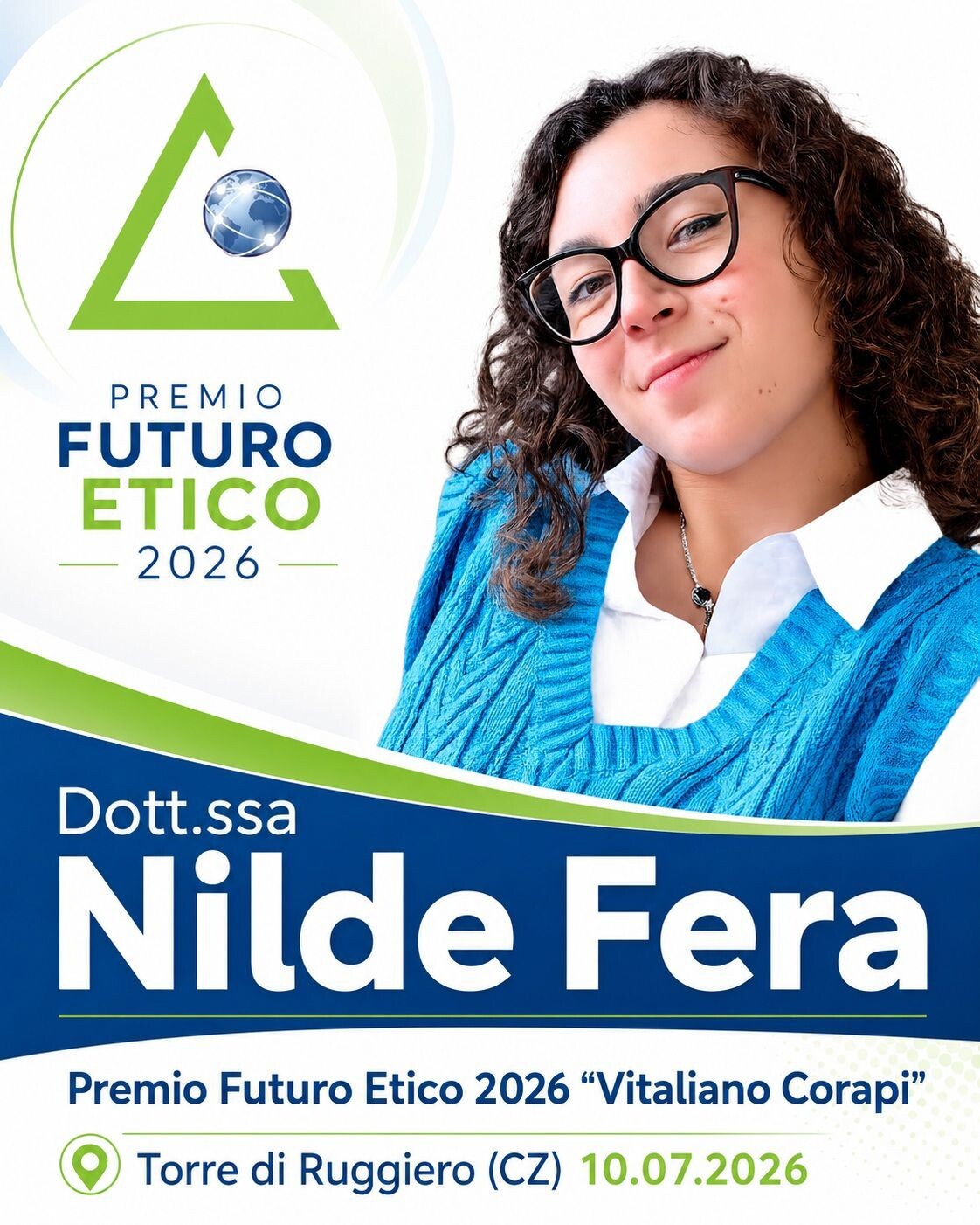 images Torre di Ruggiero, a Nilde Fera il Premio "Futuro Etico 2026 – Vitaliano Corapi"