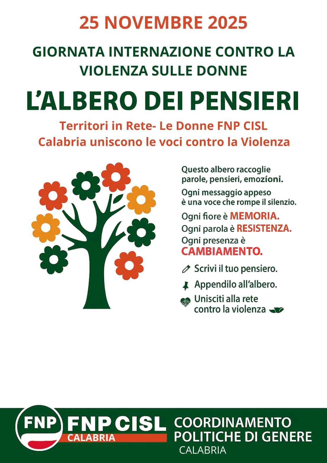 “Territori in Rete – Le Donne FNP CISL uniscono le voci contro la Violenza”