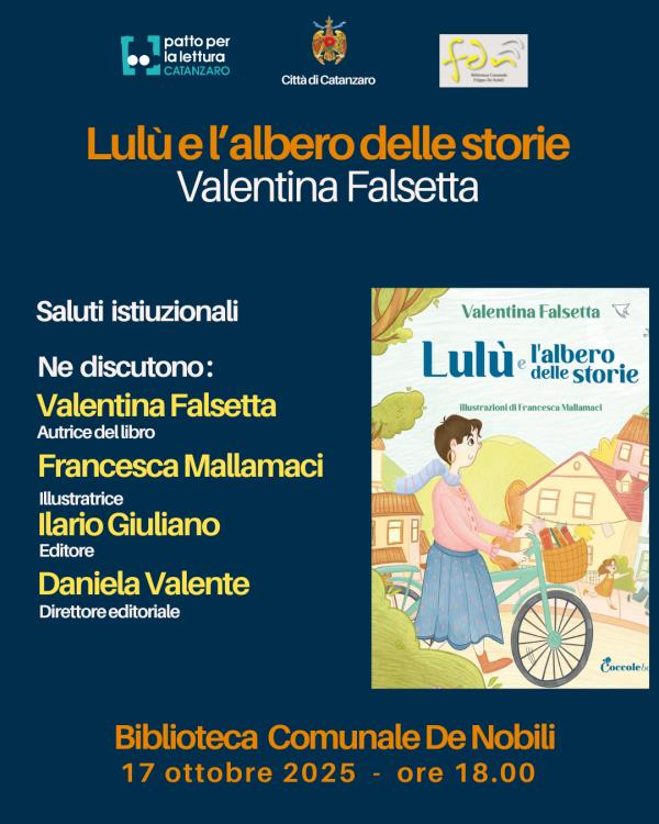 Catanzaro, “Lulù e l’albero delle storie”: in Biblioteca la presentazione del libro dedicato a Luana Vasapollo 