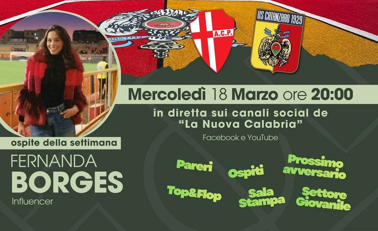 images C’mon Eagles Serie B, post Padova-Catanzaro: ospiti l’ex calciatore Antonio Soda e l’influencer Fernanda Borges