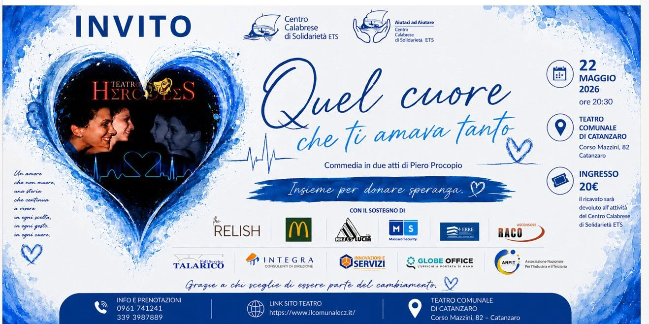 “Quel cuore che ti amava tanto”, giovedì a Villa Emilia la presentazione dell’evento del Teatro Hercules